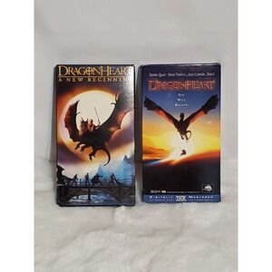 Dragonheart 1996 and Dragon Heart A New Beginning VHS FANTASY (Lot of 2)